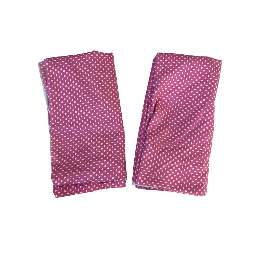 Pottery Barn Kids Pink Polka Dotted Curtain panels 44 x 84 Blackout Panel